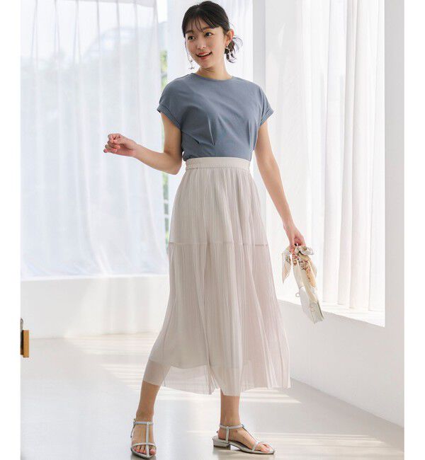 any SiS「【洗える】シアーストライププリーツ スカート」|スカート|