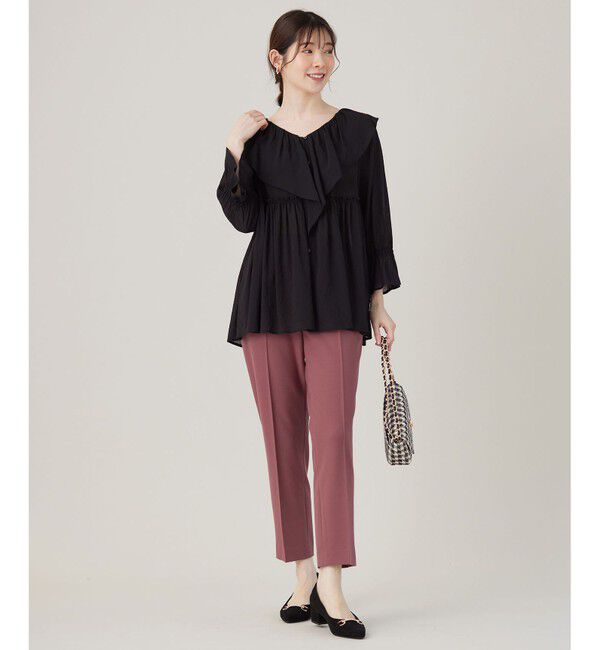 any SiS「【洗える】シアーヴィンテージライクラッフル ブラウス」|シャツ・ブラウス|