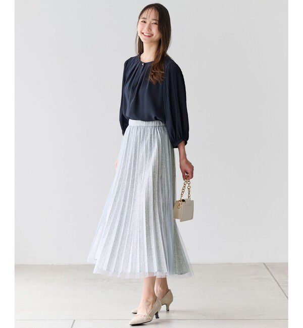any SiS「【洗える】チュールレイヤードプリーツ スカート」|スカート|