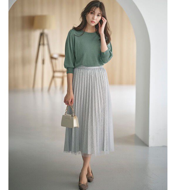 any SiS「【洗える】チュールレイヤードプリーツ スカート」|スカート|