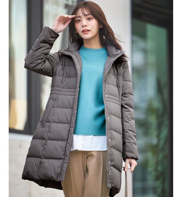 ANY SIS「【撥水・洗える】美シルエットスタンドロング ダウン」|ダウン|