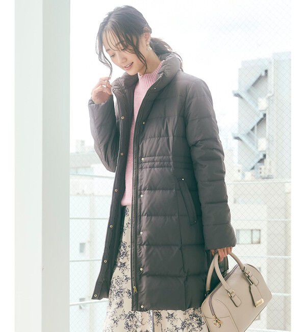 ANY SIS「【撥水・洗える】美シルエットスタンドロング ダウン」|ダウン|