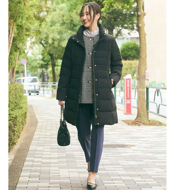 ANY SIS「【撥水・洗える】美シルエットスタンドロング ダウン」|ダウン|