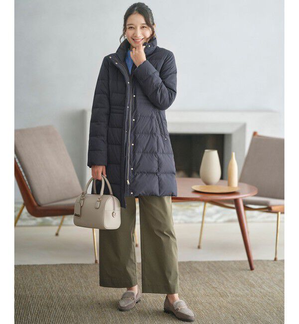 ANY SIS「【撥水・洗える】美シルエットスタンドロング ダウン」|ダウン|