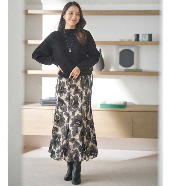 ANY SIS「【洗える・セットアップ可】アンチピリング変形畔 ボトルネック ニット」|ニット・セーター|