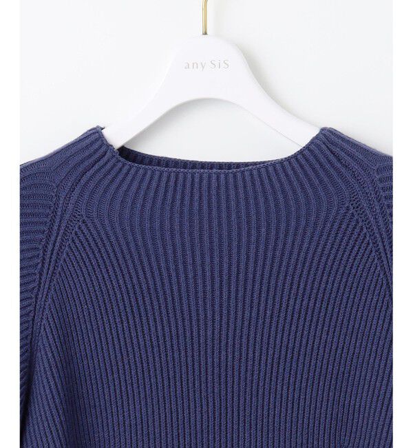 ANY SIS「【洗える・セットアップ可】アンチピリング変形畔 ボトルネック ニット」|ニット・セーター|