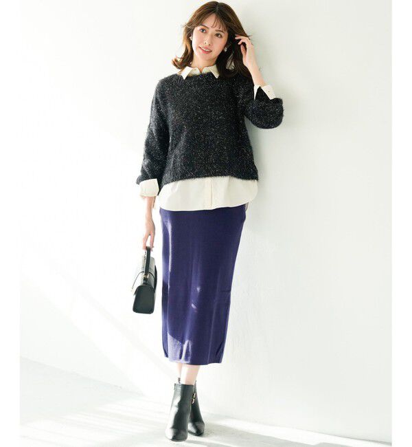 ANY SIS「【洗える・セットアップ可】アンチピリング総針ニット スカート」|スカート|