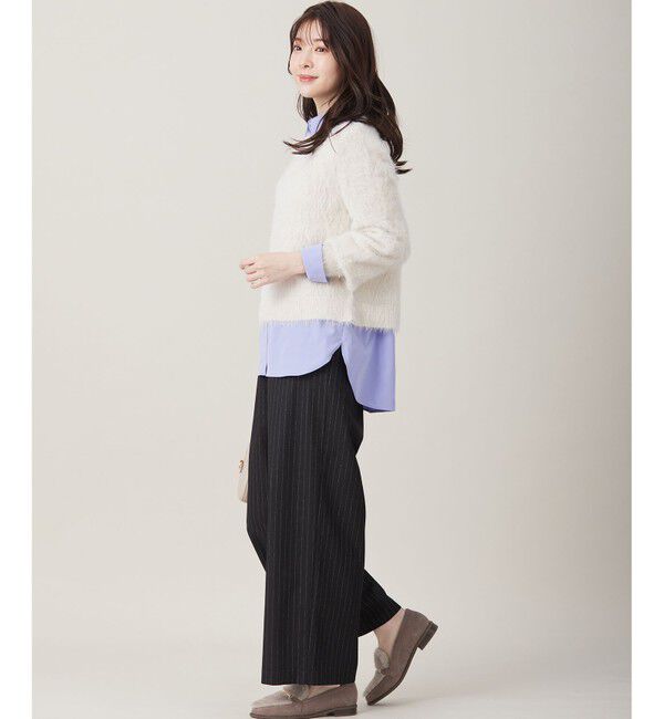 ANY SIS「【洗える】フィルムラメシャギー ニット」|ニット・セーター|