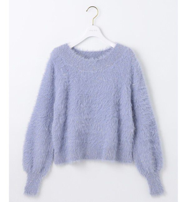 ANY SIS「【洗える】フィルムラメシャギー ニット」|ニット・セーター|