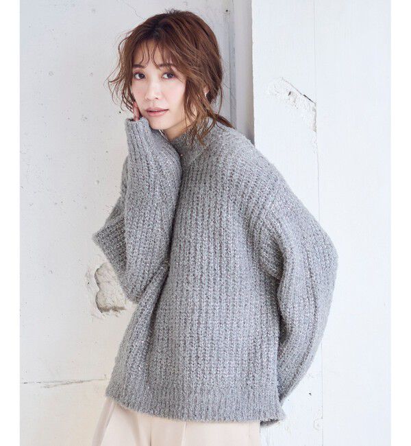 any SiS「【洗える】ブークレースパンコール ニット」|ニット・セーター|