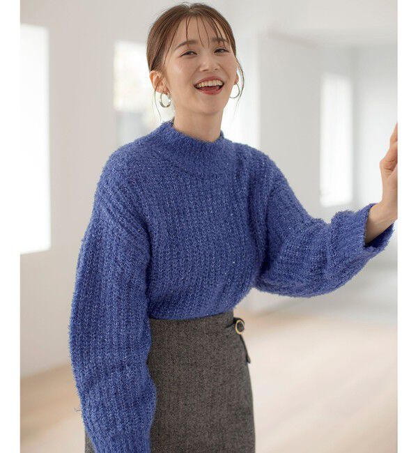 any SiS「【洗える】ブークレースパンコール ニット」|ニット・セーター|