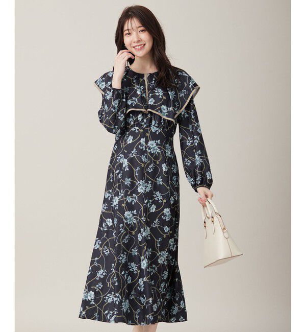 any SiS「【洗える】スカーフデザインプリント ワンピース」|ワンピース|ﾈｲﾋﾞｰﾍ