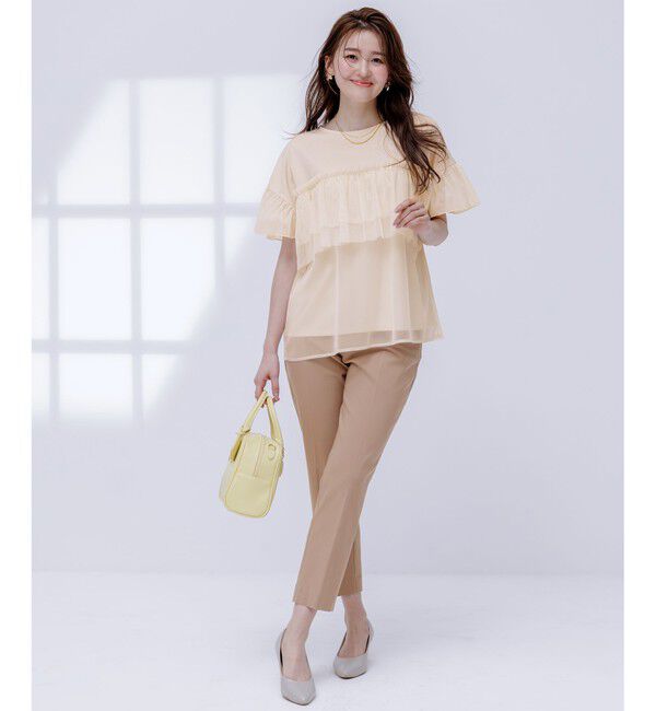 any SiS「【洗える】チュール重ね プルオーバー」|Tシャツ・カットソー|