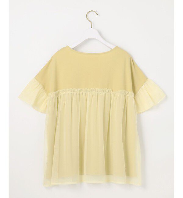 any SiS「【洗える】チュール重ね プルオーバー」|Tシャツ・カットソー|