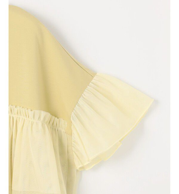 any SiS「【洗える】チュール重ね プルオーバー」|Tシャツ・カットソー|