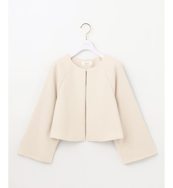 any SiS「【洗える】セレモニークロップド ジャケット」|ノーカラージャケット|