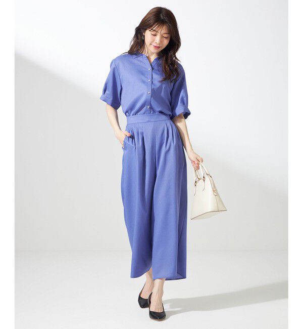 ANY SIS「【接触冷感・UVカット・速乾】スムージーポリエステル 2WAY ブラウス」|シャツ・ブラウス|