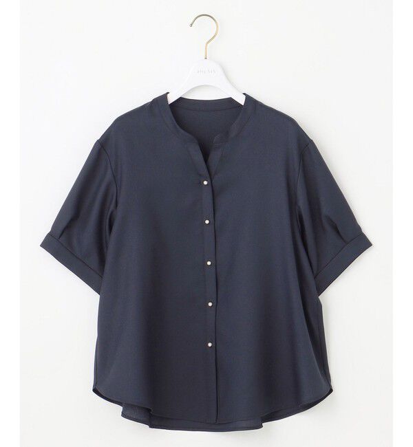 ANY SIS「【接触冷感・UVカット・速乾】スムージーポリエステル 2WAY ブラウス」|シャツ・ブラウス|