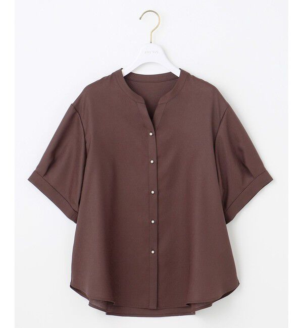 ANY SIS「【接触冷感・UVカット・速乾】スムージーポリエステル 2WAY ブラウス」|シャツ・ブラウス|