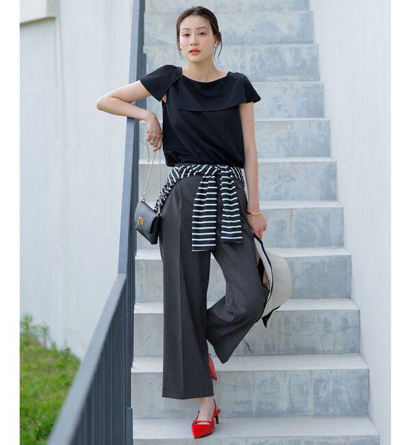 ANY SIS「ケープディテール カットソー」|Tシャツ・カットソー|