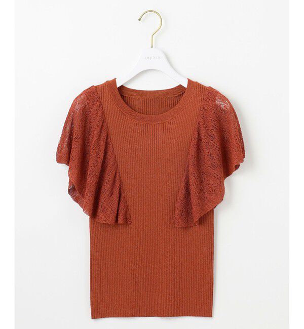 any SiS「【洗える】レーシーフレアスリーブ ニット」|ニット・セーター|