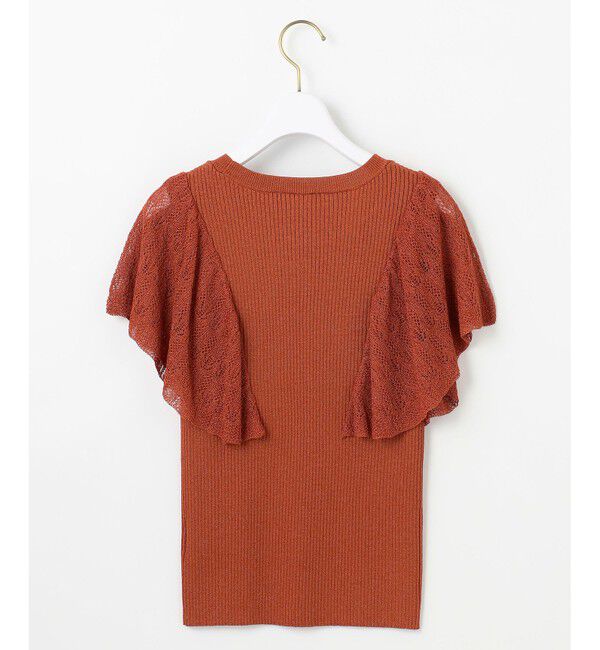 any SiS「【洗える】レーシーフレアスリーブ ニット」|ニット・セーター|