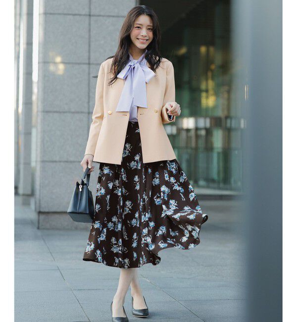 ANY SIS「褒めらレディストレッチ カラーレス ジャケット」|ノーカラージャケット|