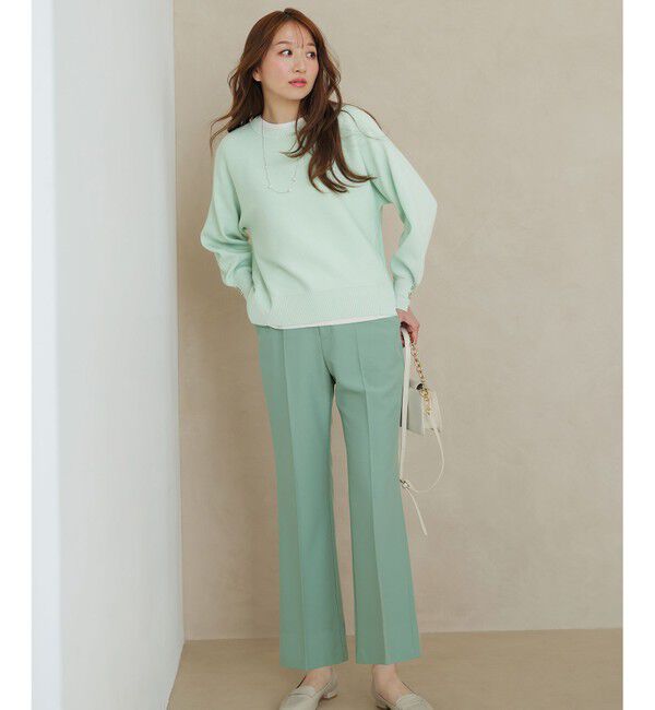 ANY SIS「褒めらレディストレッチ セミフレア テーパードパンツ」|その他|