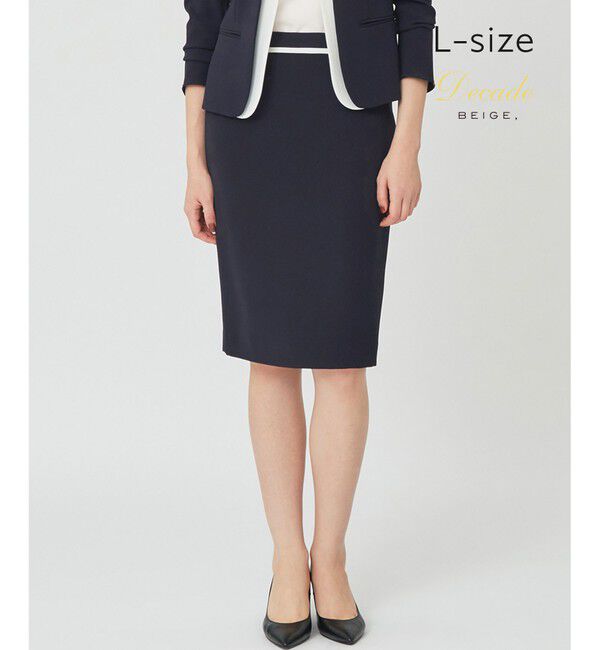 BEIGE,「【L-size】CINDY / タイトスカート」|スカート|Navy &times; White