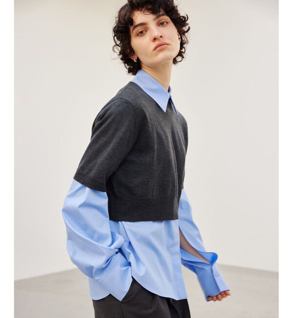 BEIGE,「【洗える】LA MONNAIE / ショート丈ニット」|ニット・セーター|C Gray