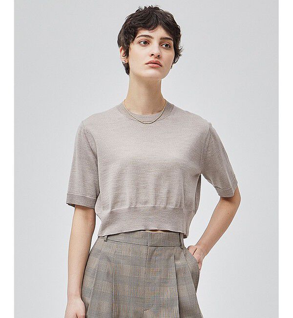 BEIGE,「【洗える】LA MONNAIE / ショート丈ニット」|ニット・セーター|Lt Taupe