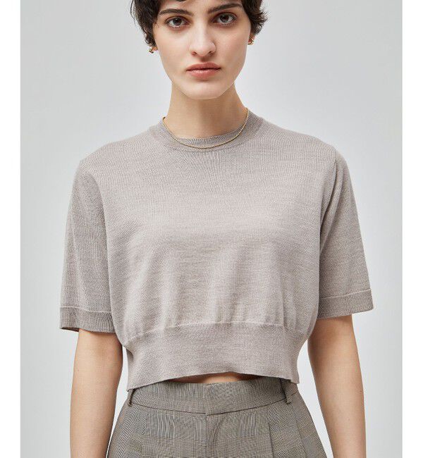 BEIGE,「【洗える】LA MONNAIE / ショート丈ニット」|ニット・セーター|