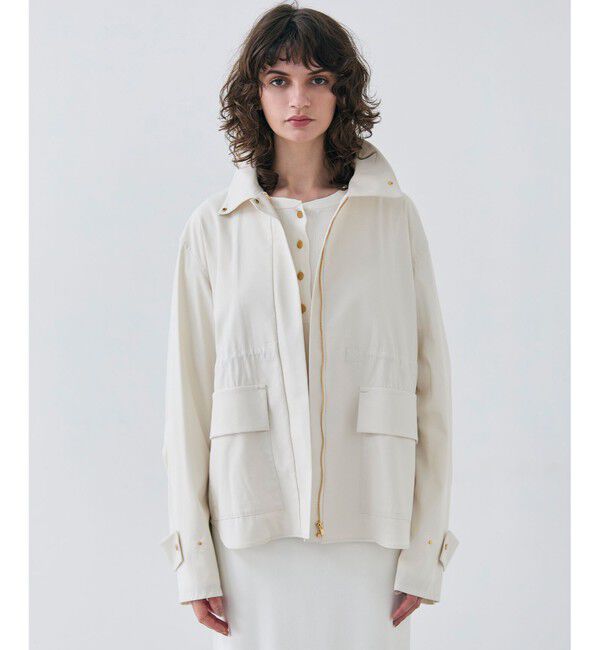 BEIGE,「【Precious 4月号掲載】IBERIS / スタンドカラーブルゾン」|ブルゾン・スタジャン|Ecru