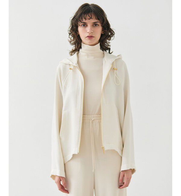 BEIGE,「BROOM / スウェット風オーバーサイズドロストパーカー」|Tシャツ・カットソー|