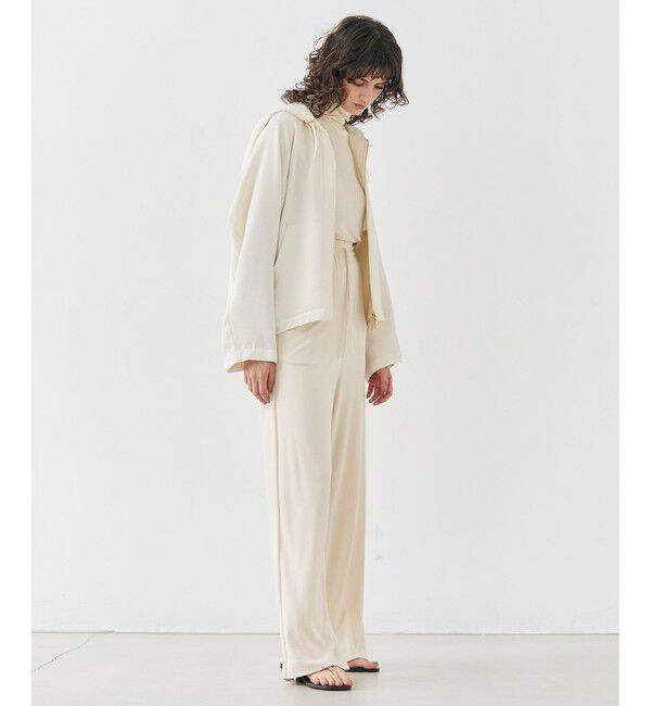 BEIGE,「BROOM / スウェット風オーバーサイズドロストパーカー」|Tシャツ・カットソー|