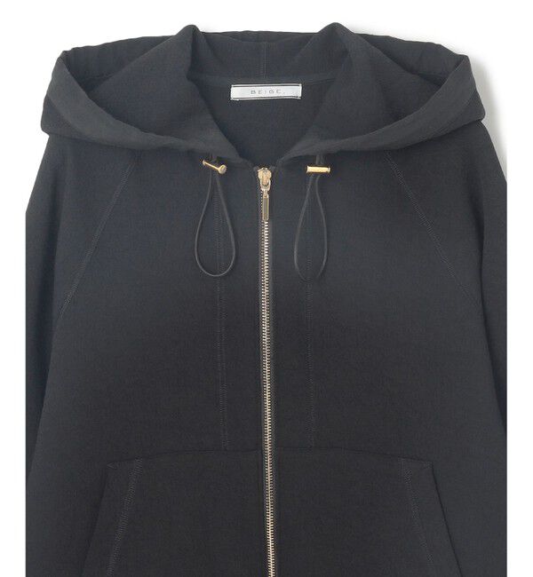 BEIGE,「BROOM / スウェット風オーバーサイズドロストパーカー」|Tシャツ・カットソー|