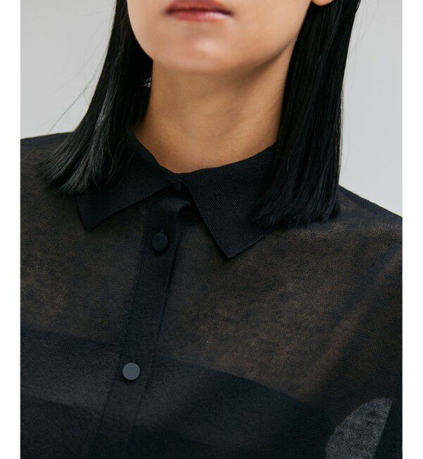 BEIGE,「【洗える・Oggi10月号掲載】MILANO / リネン混シアーポロカラーニット」|ニット・セーター|