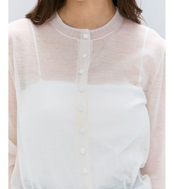 BEIGE,「【洗える・Oggi 10月号掲載】CADDO / シアーウールカーディガン」|ニット・セーター|