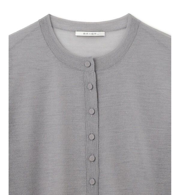 BEIGE,「【洗える・Oggi 10月号掲載】CADDO / シアーウールカーディガン」|ニット・セーター|