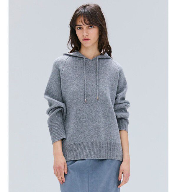 BEIGE,「【洗える】SEDONA / ウールカシミヤフーディーニット」|ニット・セーター|Gray