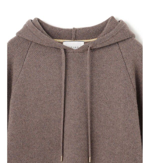 BEIGE,「【洗える】SEDONA / ウールカシミヤフーディーニット」|ニット・セーター|