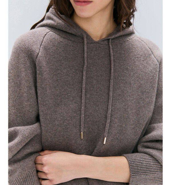 BEIGE,「【洗える】SEDONA / ウールカシミヤフーディーニット」|ニット・セーター|