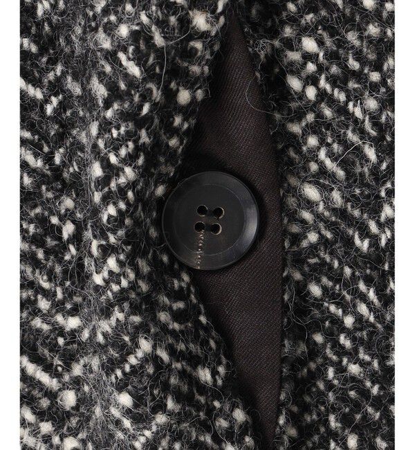 BEIGE,「ROBY / フェイクレザーツイードコート」|ステンカラーコート|