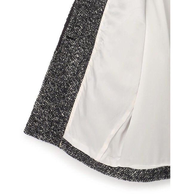 BEIGE,「ROBY / フェイクレザーツイードコート」|ステンカラーコート|