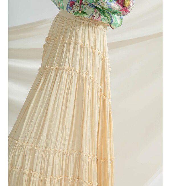 GRACE CONTINENTAL「ティアードプリーツスカート」|スカート|