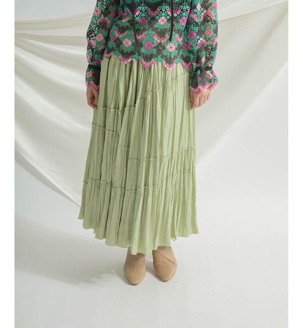 GRACE CONTINENTAL「ティアードプリーツスカート」|スカート|ミント