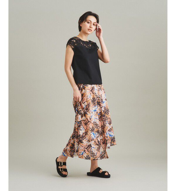 GRACE CONTINENTAL「リゾートプリントカットスカート」|スカート|