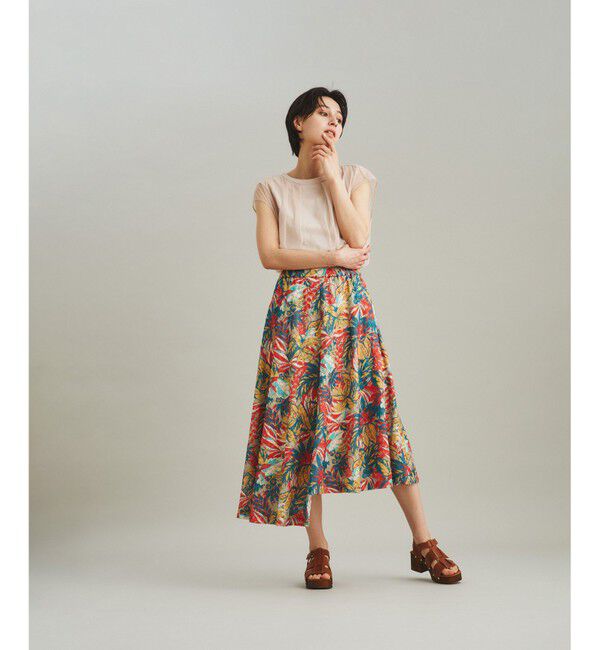 GRACE CONTINENTAL「リゾートプリントカットスカート」|スカート|