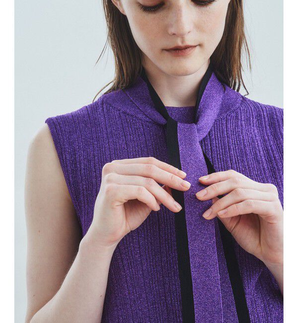 Grace Class「ボウタイラメノースリーブ」|ニット・セーター|