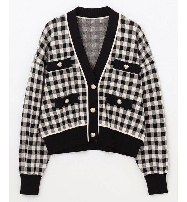 Diagram「チェックVネックニットカーディガン」|カーディガン|